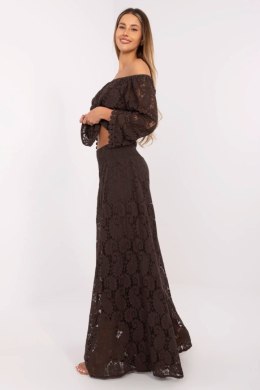 Spodnie Damskie Model MI-SP-88501.81 Dark Brown - Italy Moda Italy Moda