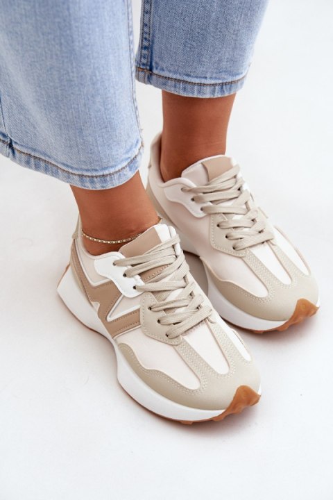 Buty Sportowe Model Britma LA295P Beige - Step in style Step in style Buty Sportowe Model Britma LA295P Beige - Step in style Step in style