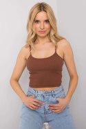 Koszulka Top Model RV-TP-6626.88 Dark Brown - Rue Paris Rue Paris Koszulka Top Model RV-TP-6626.88 Dark Brown - Rue Paris Rue Paris