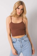 Koszulka Top Model RV-TP-6626.88 Dark Brown - Rue Paris Rue Paris Koszulka Top Model RV-TP-6626.88 Dark Brown - Rue Paris Rue Paris