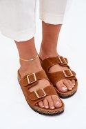 Sandał Klapki Model Lunera 7902 Camel - Step in style Step in style