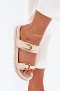 Sandał Klapki Model Selana ST-1 Light Beige - Step in style Step in style