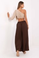 Spodnie Damskie Model MI-SP-A2432.71 Dark Brown - Italy Moda Italy Moda Spodnie Damskie Model MI-SP-A2432.71 Dark Brown - Italy Moda Italy Moda