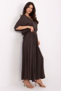 Spodnie Damskie Model TW-SP-BI-81733.14 Dark Brown - Och Bella Och Bella Spodnie Damskie Model TW-SP-BI-81733.14 Dark Brown - Och Bella Och Bella