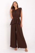 Spodnie Komplet Model MI-KMPL-A2554.69 Dark Brown - Italy Moda Italy Moda Spodnie Komplet Model MI-KMPL-A2554.69 Dark Brown - Italy Moda Italy Moda