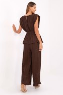Spodnie Komplet Model MI-KMPL-A2554.69 Dark Brown - Italy Moda Italy Moda Spodnie Komplet Model MI-KMPL-A2554.69 Dark Brown - Italy Moda Italy Moda