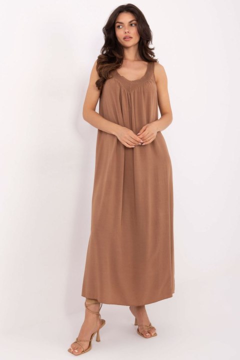 Sukienka Model TW-SK-BI-L0125.52 Brown - Och Bella Och Bella Sukienka Model TW-SK-BI-L0125.52 Brown - Och Bella Och Bella