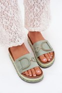 Sandał Klapki Model Daphira W212 Green - Step in style Step in style Sandał Klapki Model Daphira W212 Green - Step in style Step in style