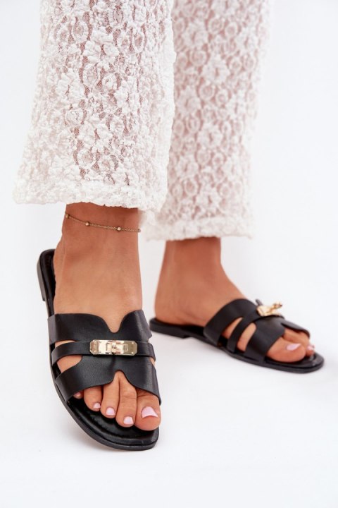 Sandał Klapki Model Kerenza 98-213 Black - Step in style Step in style