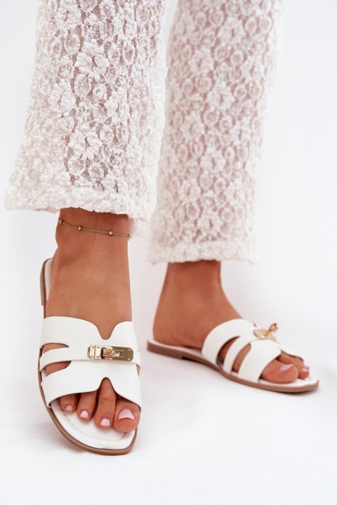 Sandał Klapki Model Kerenza 98-213 White - Step in style Step in style