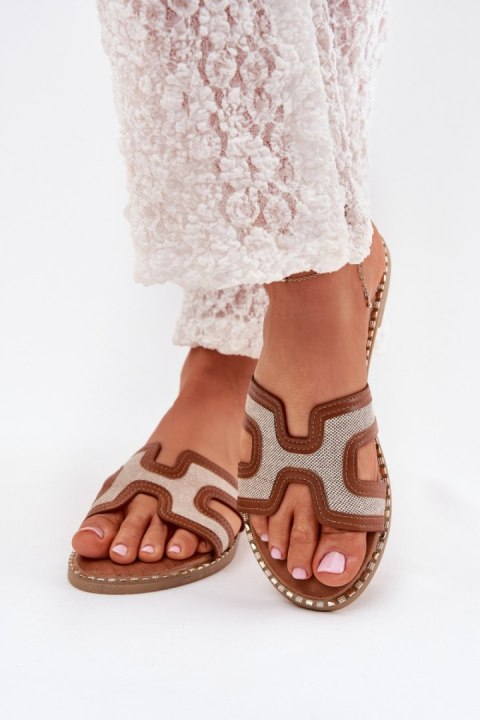 Sandał Klapki Model Vereya LCQ-27 Brown - Step in style Step in style