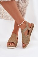 Sandały Model Jelana 25SD35-8828 Beige/Gold - Step in style Step in style