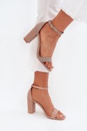 Sandały Model Kavina 1-215 Pink/Gold - Step in style Step in style