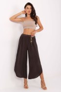 Spodnie Damskie Model TW-SP-BI-81378.24P Dark Brown - Och Bella Och Bella Spodnie Damskie Model TW-SP-BI-81378.24P Dark Brown - Och Bella Och Bella