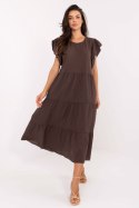 Sukienka Model TW-SK-BI-6-2172.96 Dark Brown - Och Bella Och Bella Sukienka Model TW-SK-BI-6-2172.96 Dark Brown - Och Bella Och Bella