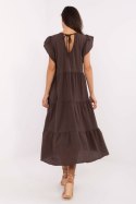 Sukienka Model TW-SK-BI-6-2172.96 Dark Brown - Och Bella Och Bella Sukienka Model TW-SK-BI-6-2172.96 Dark Brown - Och Bella Och Bella