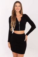 Spódnica Komplet Model RV-KMPL-7526.03 Black - Rue Paris Rue Paris Spódnica Komplet Model RV-KMPL-7526.03 Black - Rue Paris Rue Paris