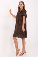 Sukienka Model MI-SK-102128.61 Dark Brown - Italy Moda Italy Moda Sukienka Model MI-SK-102128.61 Dark Brown - Italy Moda Italy Moda