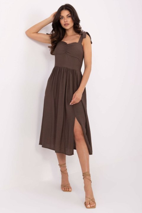Sukienka Model MI-SK-A1830.69 Dark Brown - Italy Moda Italy Moda Sukienka Model MI-SK-A1830.69 Dark Brown - Italy Moda Italy Moda