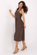 Sukienka Model MI-SK-A1830.69 Dark Brown - Italy Moda Italy Moda Sukienka Model MI-SK-A1830.69 Dark Brown - Italy Moda Italy Moda