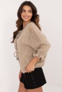 Sweter Damski Model MI-SW-2911.91 Dark Beige - Italy Moda Italy Moda Sweter Damski Model MI-SW-2911.91 Dark Beige - Italy Moda Italy Moda