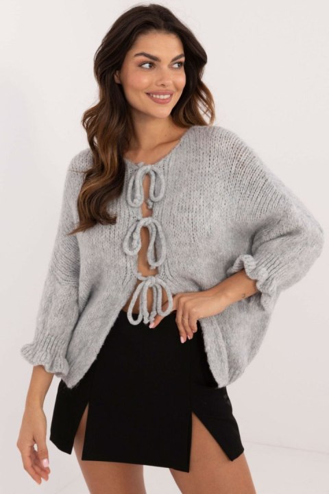 Sweter Damski Model MI-SW-2911.91 Grey - Italy Moda Italy Moda Sweter Damski Model MI-SW-2911.91 Grey - Italy Moda Italy Moda