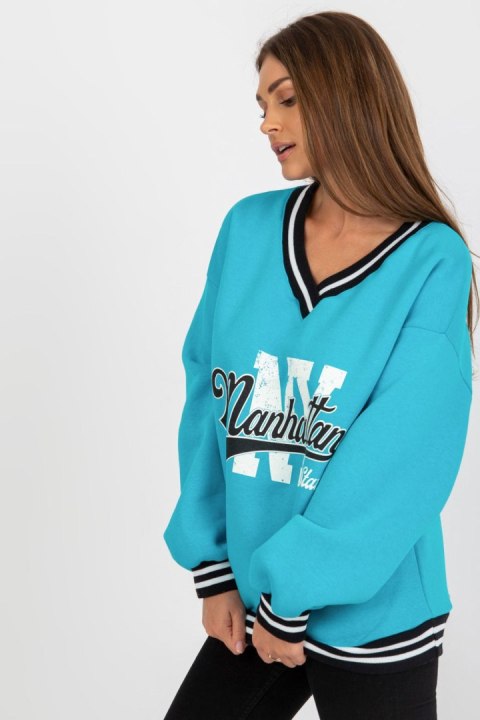 Bluza Damska Model EM-BL-754.42P Blue - Ex Moda Ex Moda Bluza Damska Model EM-BL-754.42P Blue - Ex Moda Ex Moda