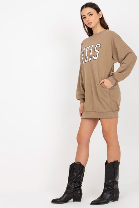 Bluza Damska Model EM-BL-U719.82P Dark Beige - Ex Moda Ex Moda Bluza Damska Model EM-BL-U719.82P Dark Beige - Ex Moda Ex Moda