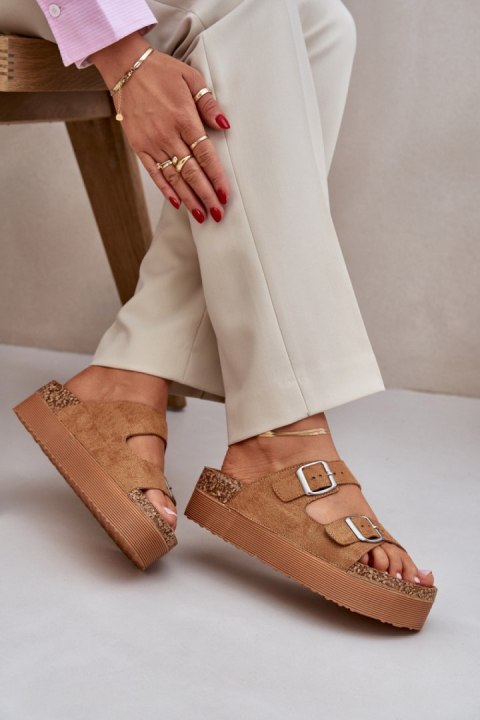 Sandał Klapki Model Aramia 24SD21-7310 Camel - Step in style Step in style Sandał Klapki Model Aramia 24SD21-7310 Camel - Step in style Step in style