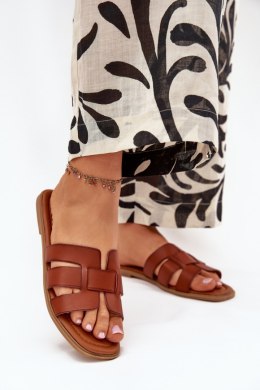 Sandał Klapki Model Mirona WD298 Camel - Step in style Step in style
