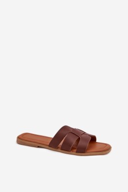 Sandał Klapki Model Mirona WD298 Dark Brown - Step in style Step in style