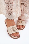 Sandał Klapki Model Nenitta 5257 Beige - Step in style Step in style
