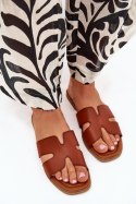 Sandał Klapki Model Salyra WD303 Camel - Step in style Step in style Sandał Klapki Model Salyra WD303 Camel - Step in style Step in style