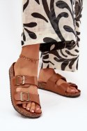 Sandał Klapki Model Vesina WD302 Camel - Step in style Step in style Sandał Klapki Model Vesina WD302 Camel - Step in style Step in style