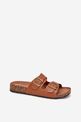 Sandał Klapki Model Vesina WD302 Camel - Step in style Step in style