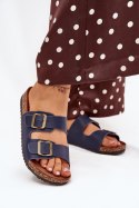 Sandał Klapki Model Vesina WD302 Navy - Step in style Step in style Sandał Klapki Model Vesina WD302 Navy - Step in style Step in style