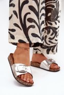 Sandał Klapki Model Vianara WD300 Silver - Step in style Step in style Sandał Klapki Model Vianara WD300 Silver - Step in style Step in style