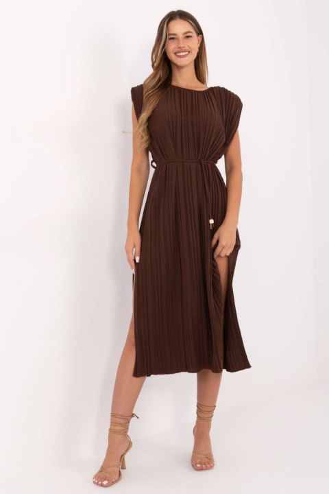 Sukienka Model DHJ-SK-21309.96 Dark Brown - Italy Moda Italy Moda Sukienka Model DHJ-SK-21309.96 Dark Brown - Italy Moda Italy Moda