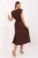 Sukienka Model DHJ-SK-21309.96 Dark Brown - Italy Moda Italy Moda Sukienka Model DHJ-SK-21309.96 Dark Brown - Italy Moda Italy Moda