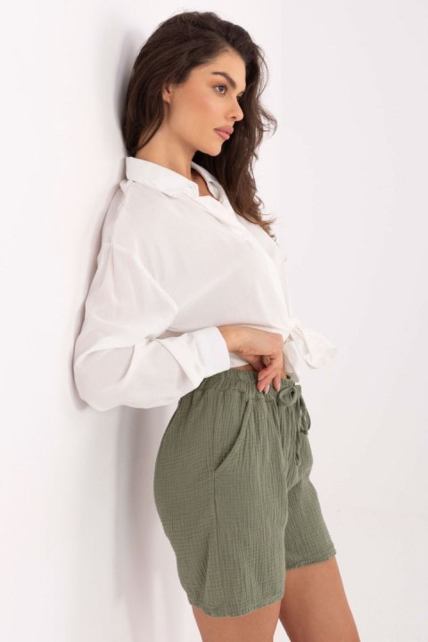 Szorty Damski Model MO-SN-9717.95 Khaki - Italy Moda Italy Moda Szorty Damski Model MO-SN-9717.95 Khaki - Italy Moda Italy Moda