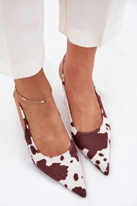 Szpilki Model Talira P-1405 Brown/White - Step in style Step in style Szpilki Model Talira P-1405 Brown/White - Step in style Step in style