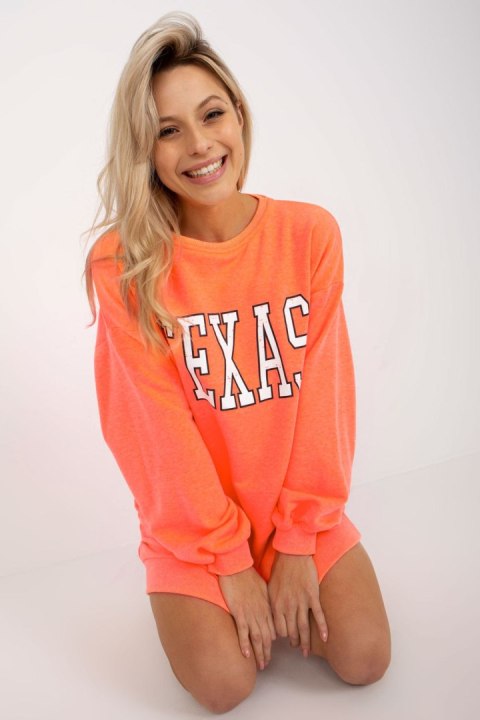 Bluza Damska Model EM-BL-U719.82P Fluo Orange - Ex Moda Ex Moda Bluza Damska Model EM-BL-U719.82P Fluo Orange - Ex Moda Ex Moda