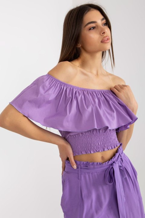 Bluzka Model LK-TP-508609.37 Violet - Lakerta Lakerta Bluzka Model LK-TP-508609.37 Violet - Lakerta Lakerta