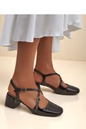 Czółenka Model Lollita 6351-1 Black - PRIMO PRIMO Czółenka Model Lollita 6351-1 Black - PRIMO PRIMO