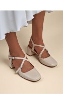 Czółenka Model Lollita 6351-2 Beige - PRIMO PRIMO Czółenka Model Lollita 6351-2 Beige - PRIMO PRIMO
