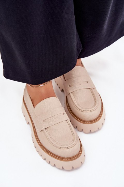 Mokasyny Model Big Star NN274050 Beige - Step in style Step in style Mokasyny Model Big Star NN274050 Beige - Step in style Step in style