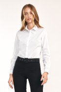 Taliowana biała koszula K76 White - Nife Nife