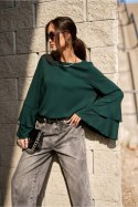 Bluzka Model Camila BUT BLU0218 Bottle Green - Roco Fashion Roco Fashion Bluzka Model Camila BUT BLU0218 Bottle Green - Roco Fashion Roco Fashion