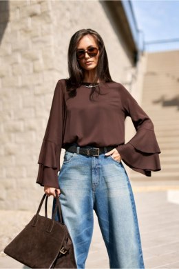 Bluzka Model Camila CBR BLU0218 Dark Brown - Roco Fashion Roco Fashion