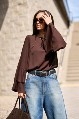 Bluzka Model Camila CBR BLU0218 Dark Brown - Roco Fashion Roco Fashion